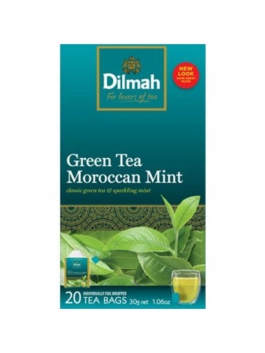 Levně Dilmah Zelený čaj Marocká Máta 20x1,5 g