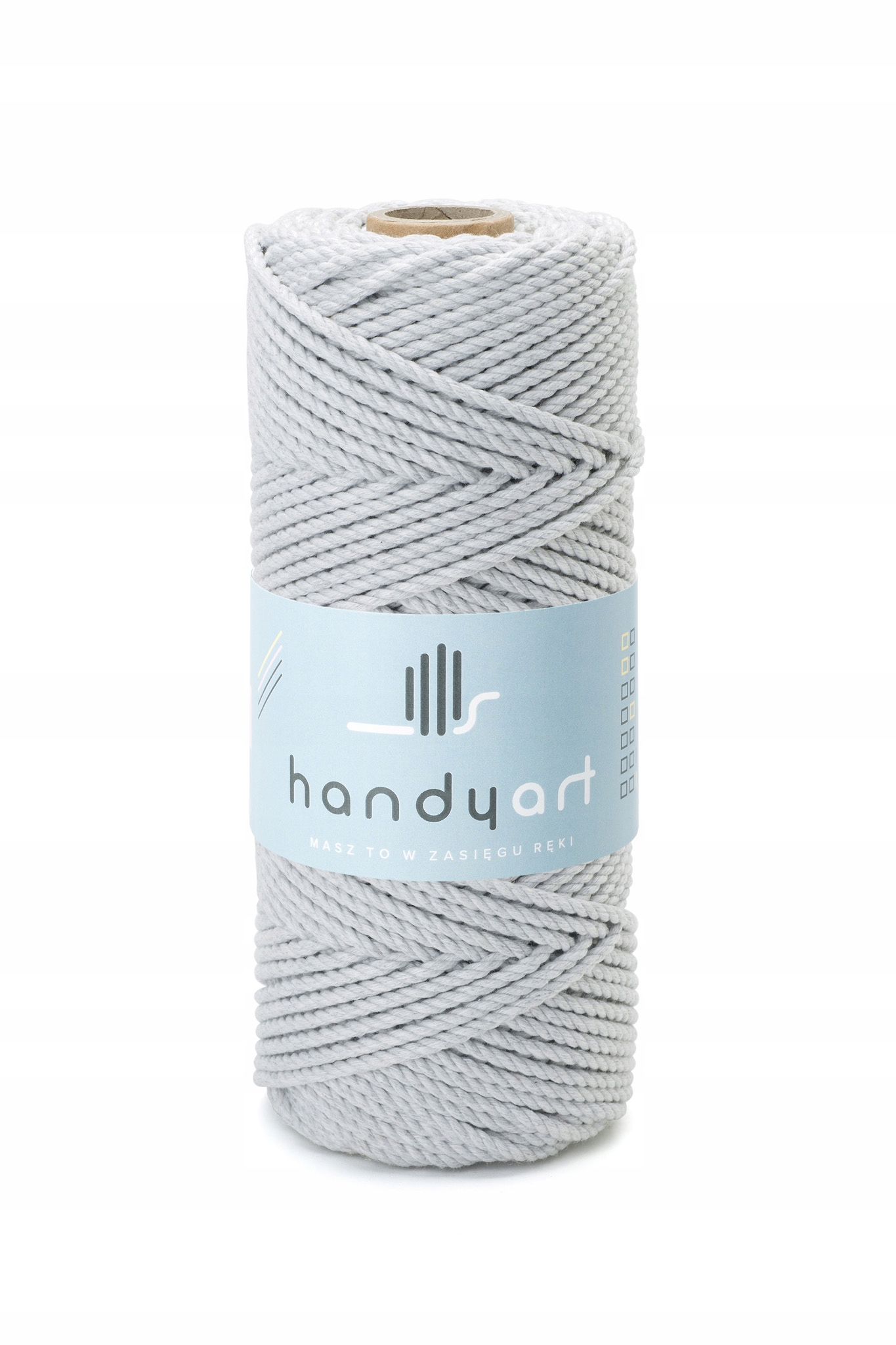 Sznurek do makramy 3ply bawełniany szary 3mm 5m