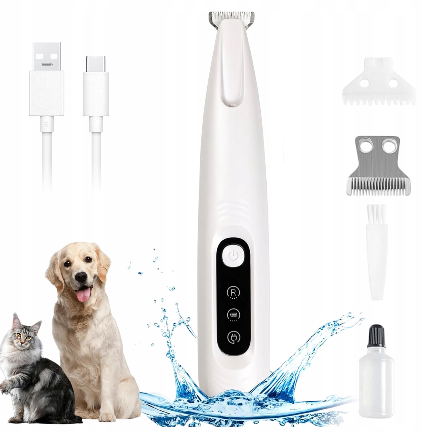 Výkonný Zastřihovač Pro Psy A Zvířata, Tichý Chod Led