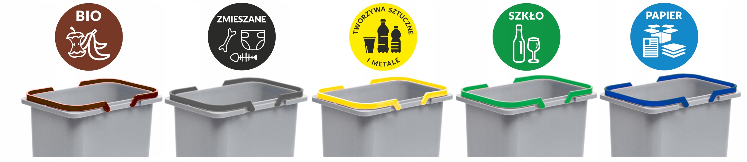 Kosz sortownik segregator pojemnik na śmieci 7L Kod producenta H300-7Lb