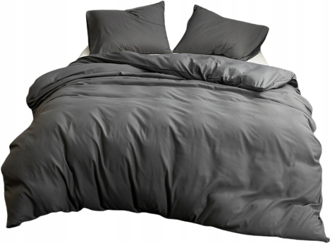 Pościel 140X200 Jednobarwna Szara