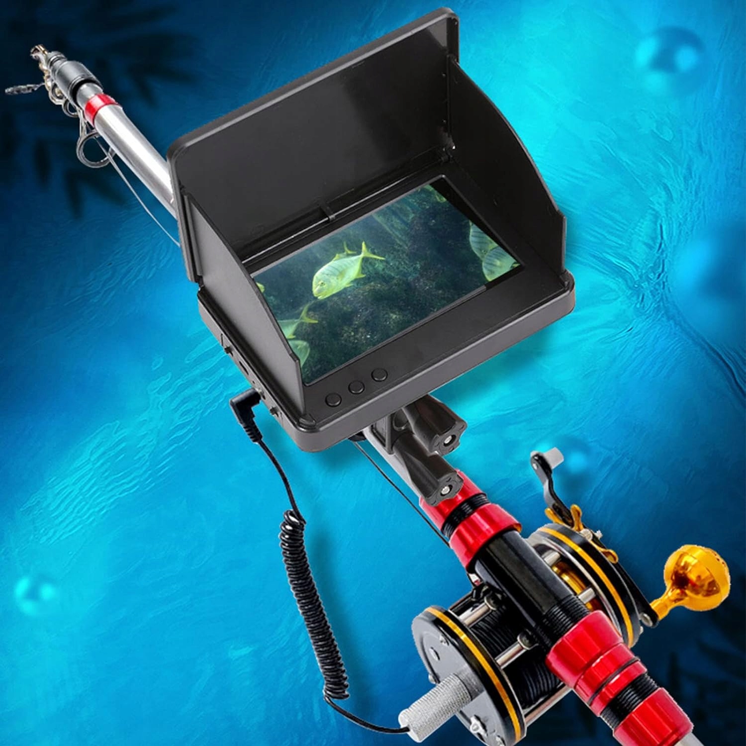 KAMERA PODWODNA Sonda WĘDKARSKA RYBACKA NURKÓW Poszukiwawcza IPS 4.3" 20m Marka Inna