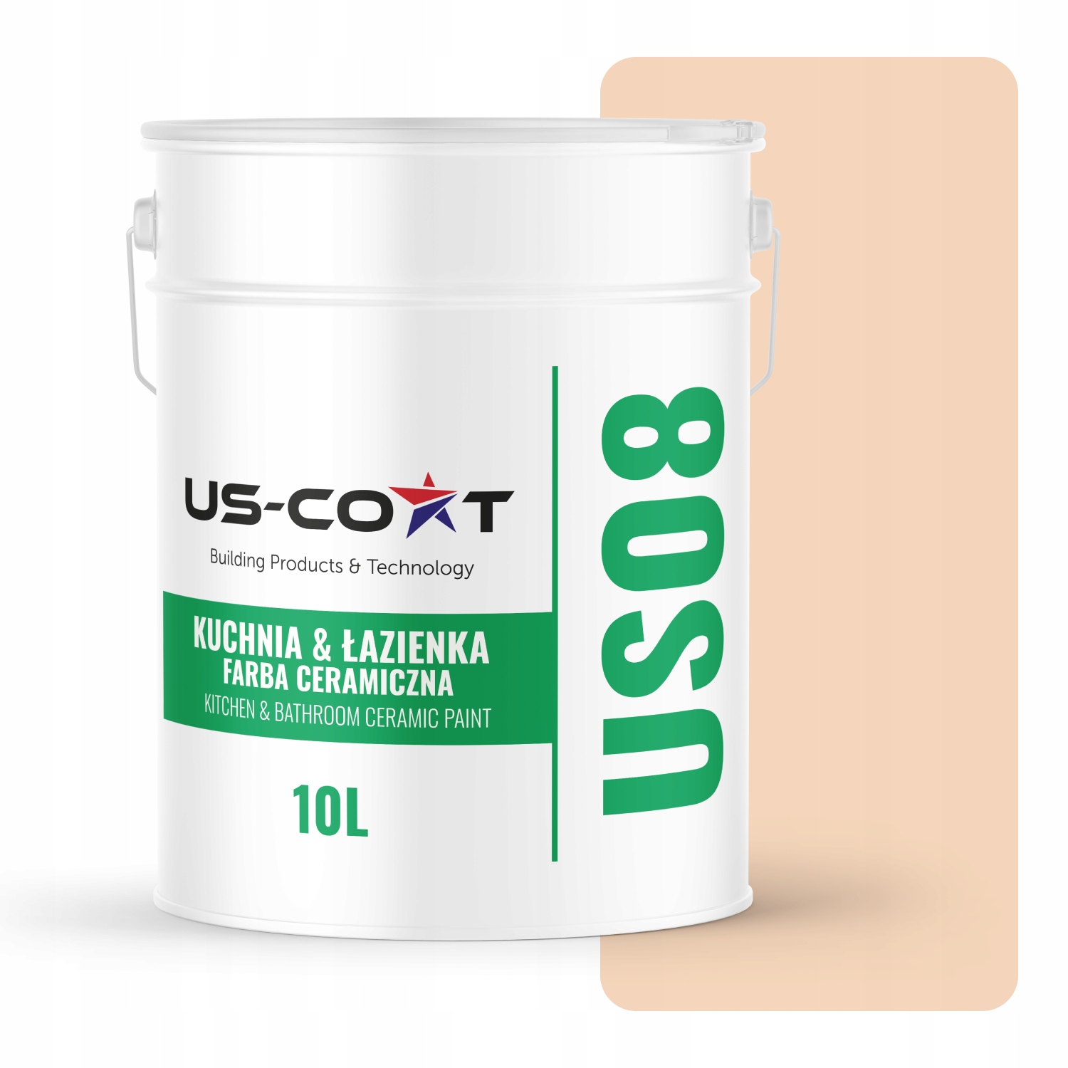 Keramická Farba Kuchyňa Kúpeľňa Broskyňová Svetlá H6170 Mat 10 L Nástenná