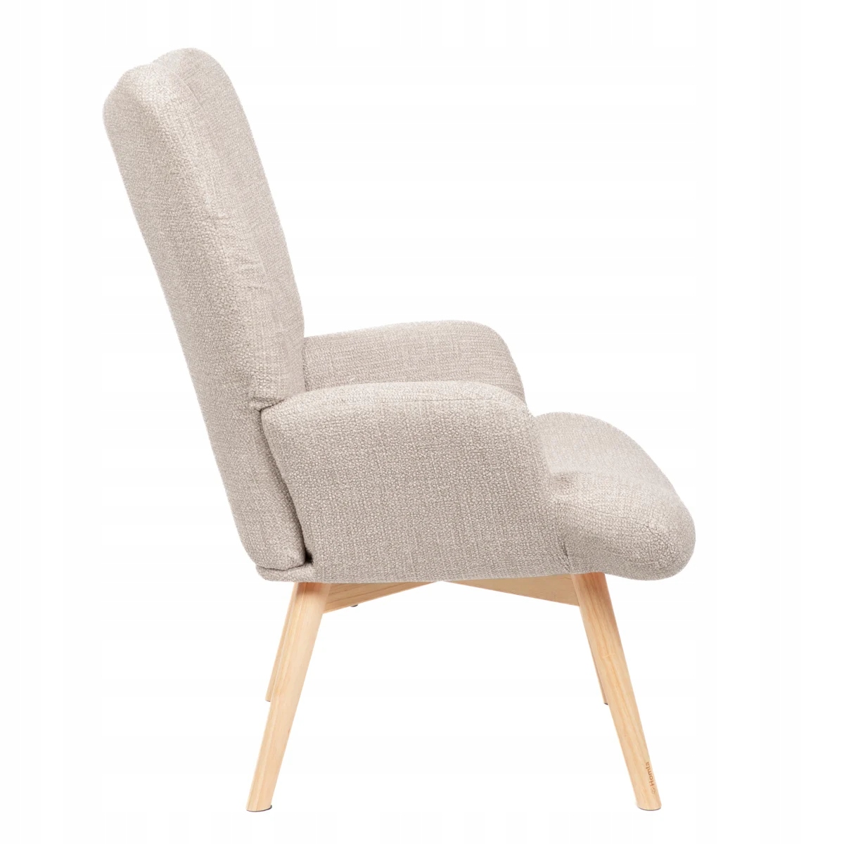 Fotel do salonu uszak MOSS POP - beżowy - WYPOCZYNKOWY WYGODNY HOMLA Kod producenta 228122