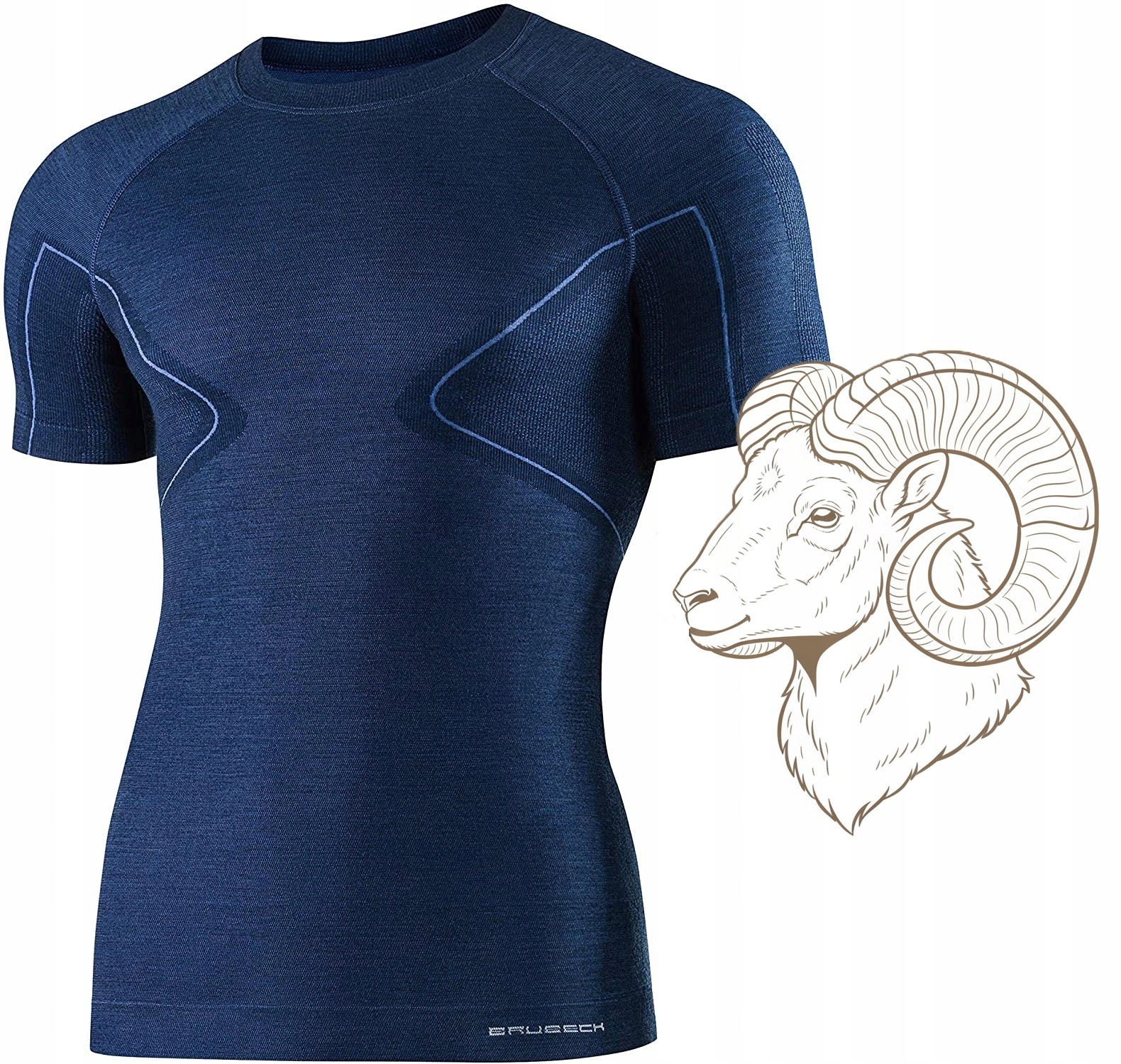 Męska Koszulka Turystyczna Trekkingowa Wełna Merino Brubeck Active Wool -M