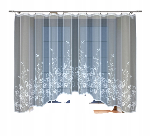 

Gotowa firana żakardowa biała 160x450cm