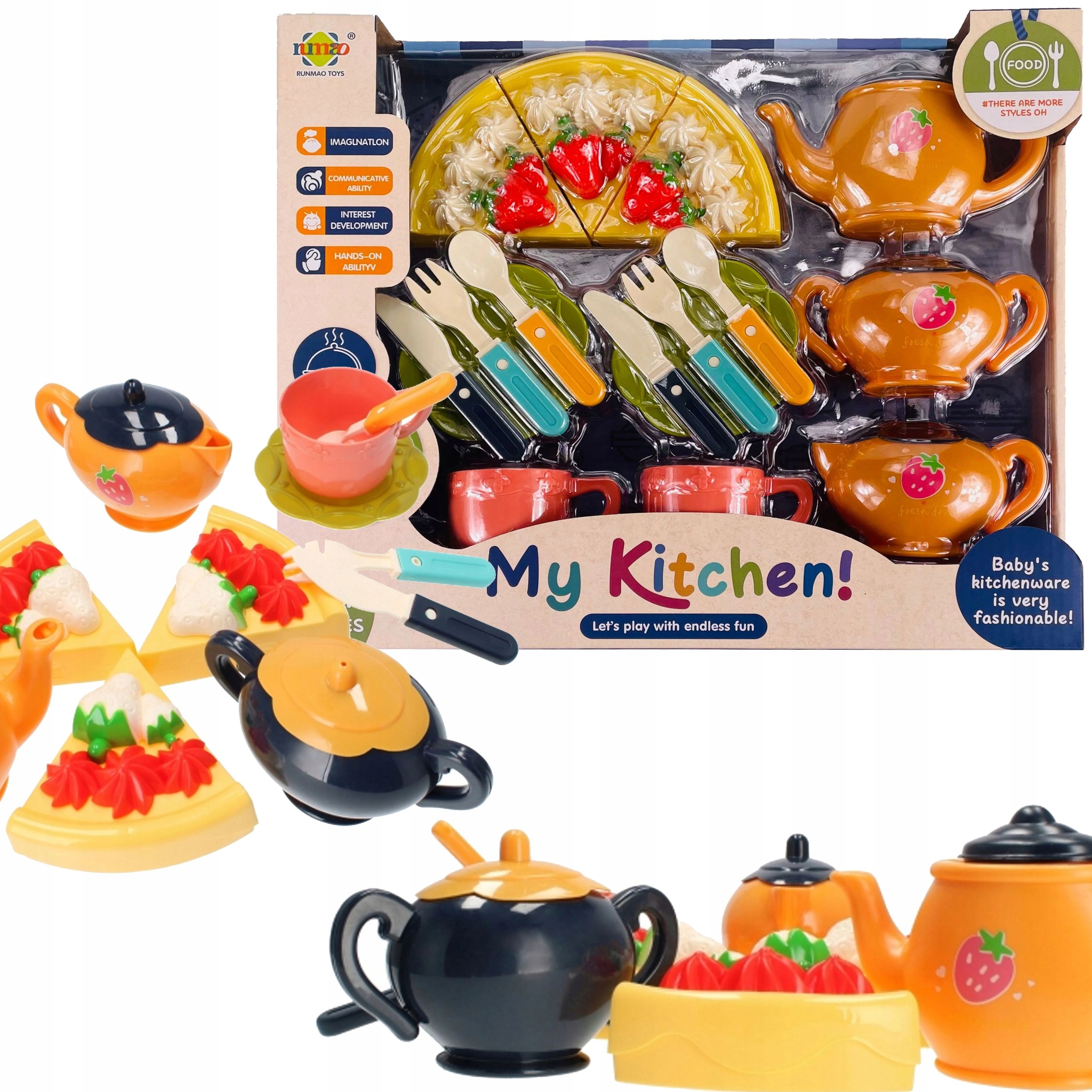 

Super Zestaw Kuchenny Tort Z Zastawą + Akcesoria