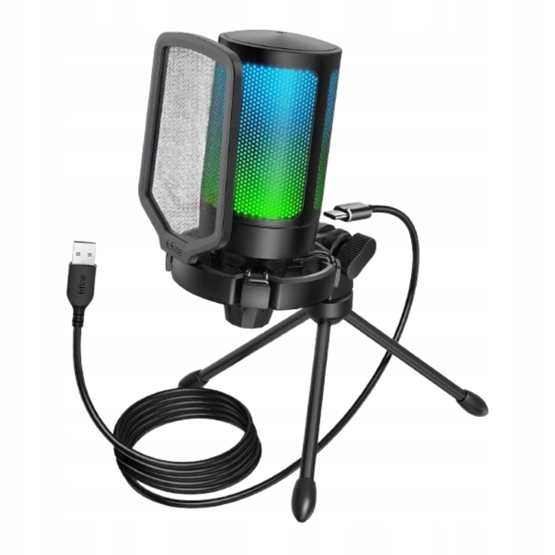 Kapacitní herní mikrofon Rgb pro Live Fifine A6V