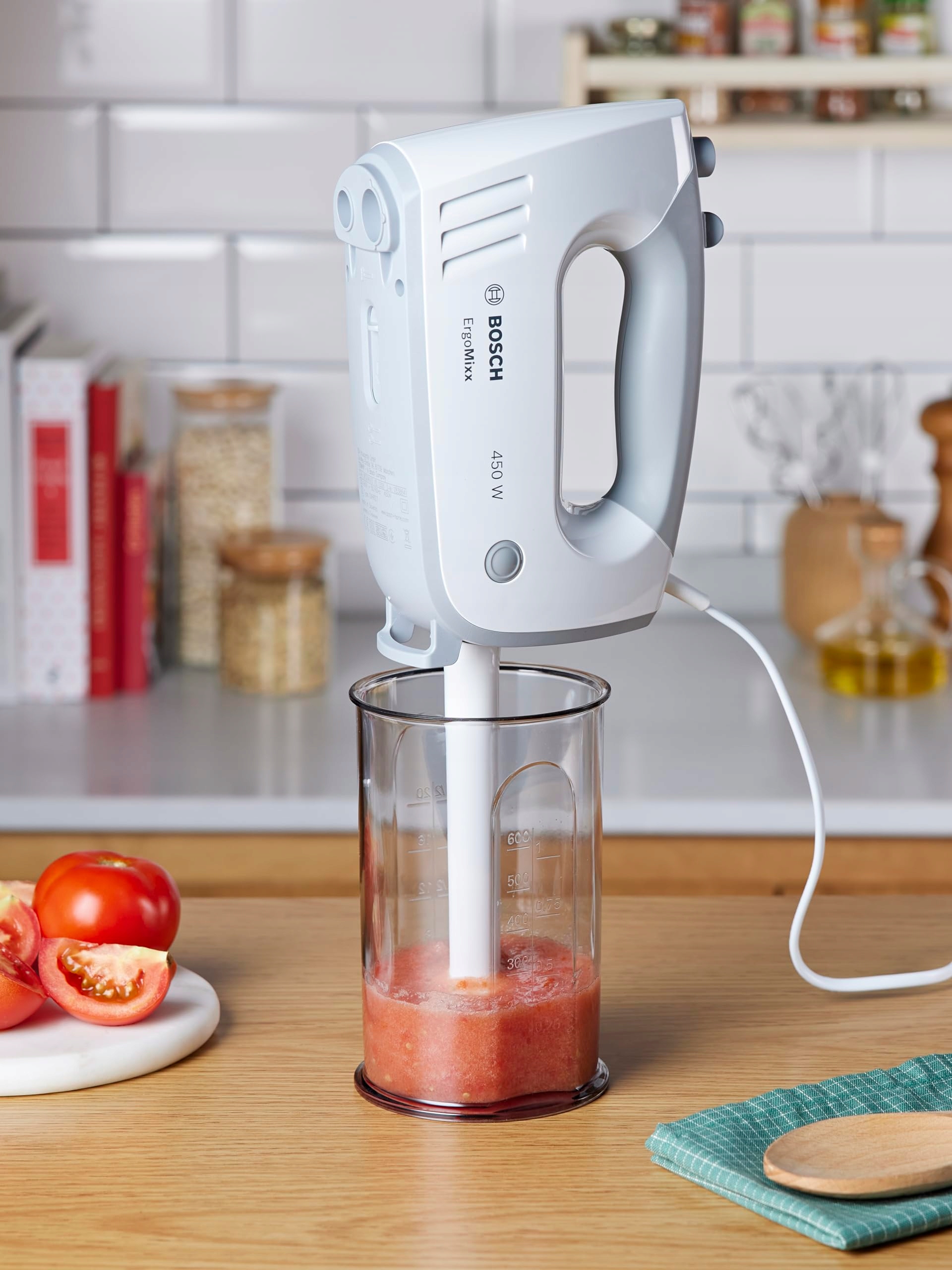 BOSCH Mikser Ręczny ErgoMixx 450W 5 Prędkości Turbo Blender Akcesoria — miniatura 2
