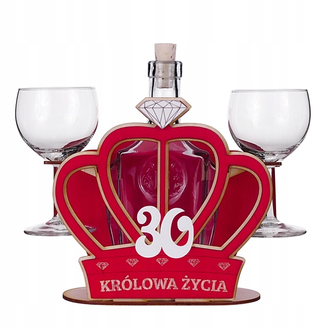 

Karafka Korona Królowa Życia na 30 urodziny