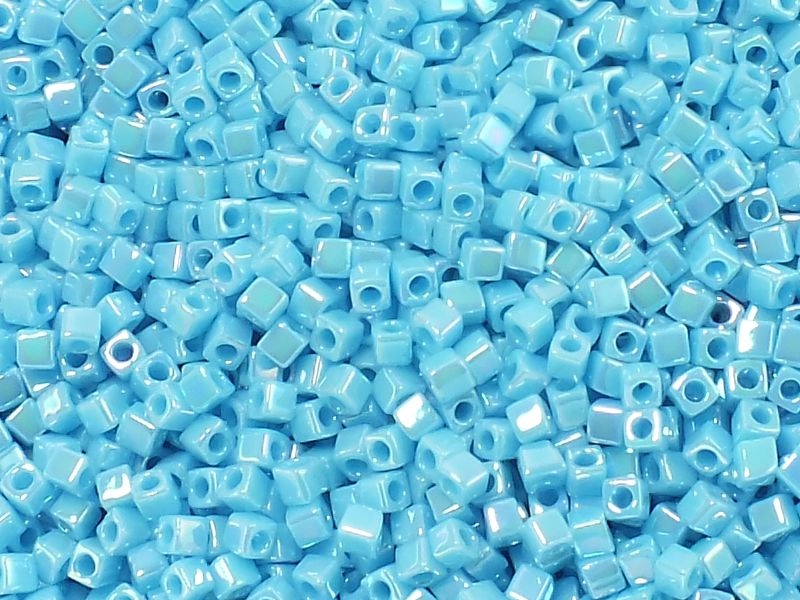 Miyuki Square 1.8mm-482 Opq-Rbw Bl Turquoise -5g