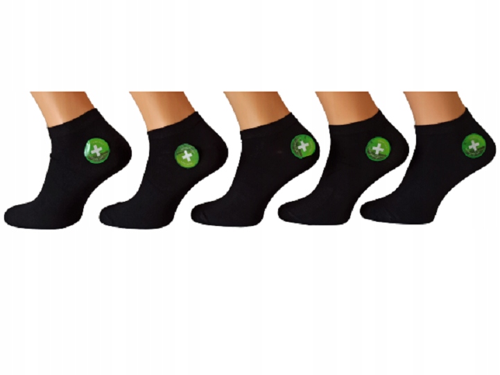 

5 x męskie stopki bambusowe czarne Aura.via 43-46