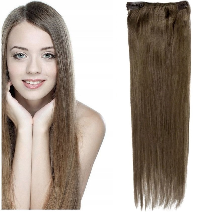 Clip-in Příčesek Do Vlasů Přírodní Páska Dopinka 60 CM chladná blond 10