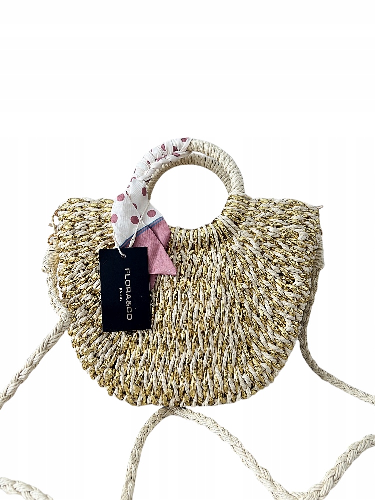Flora&Co kabelka mini shopper košík béžová se zlatem