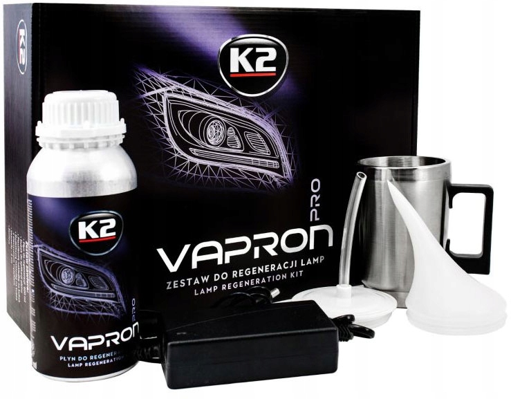 K2 VAPRON PRO Zestaw do regeneracji lamp reflektorów