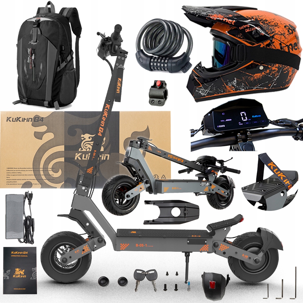 Nové elektrické vozidlo Kukirin G4 2026 2400W 60V 20Ah 70 km/h Terénní dárky