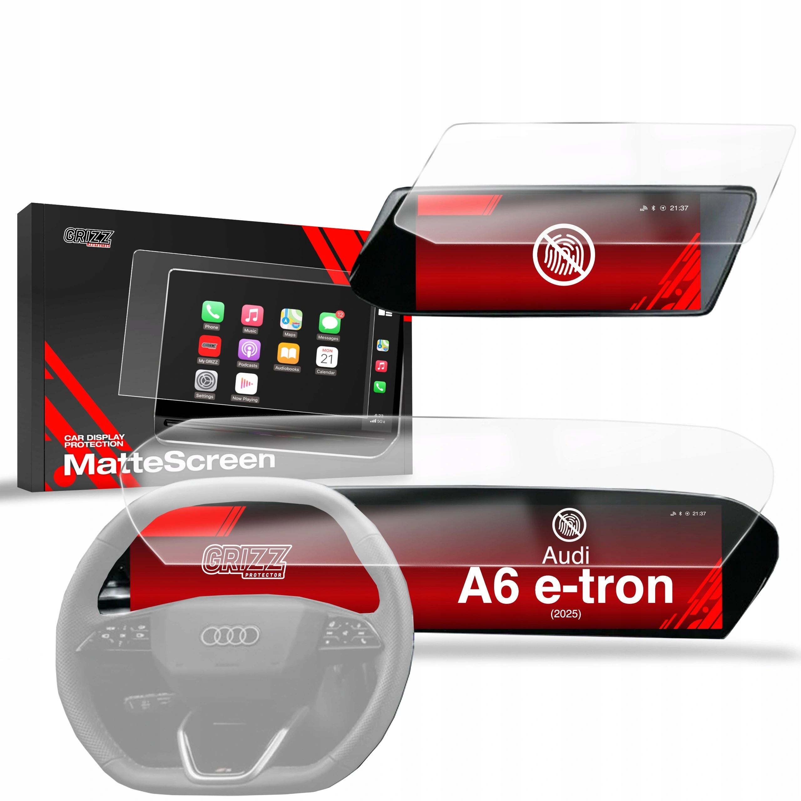 Ochranná matná fólia GrizzGlass CarDisplay pre Audi A6 e-tron 14,5" (2025)