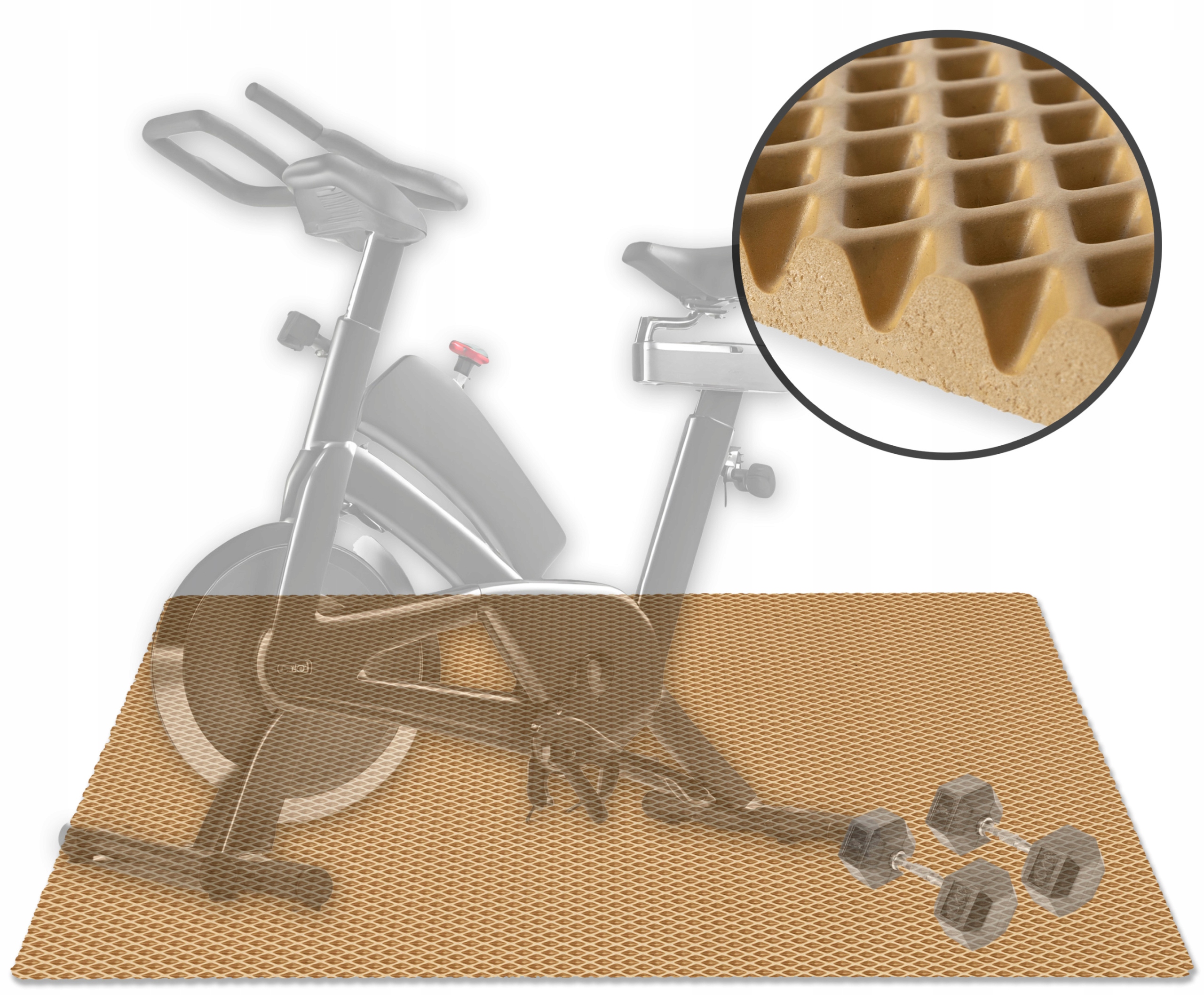 Mata ochronna amortyzująca pod sprzęt sportowy fitness orbitrek rower