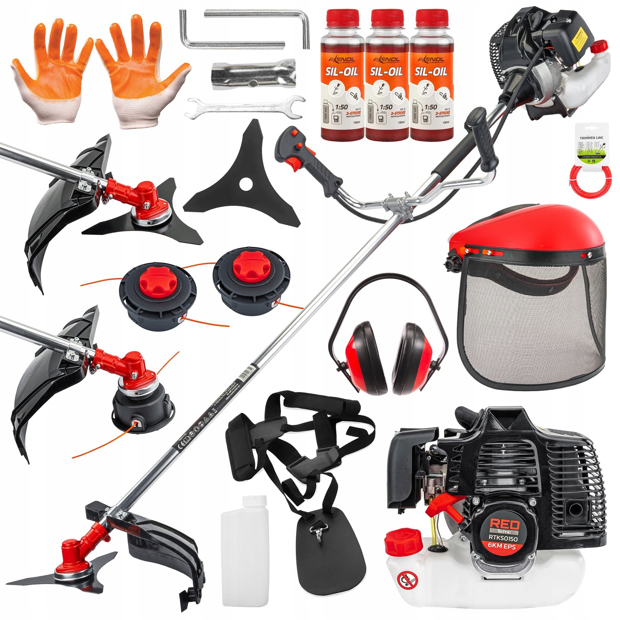 KOSA SPALINOWA PODKASZARKA KOSIARKA 6KM TARCZA GŁOWICA SZELKI ŻYŁKA