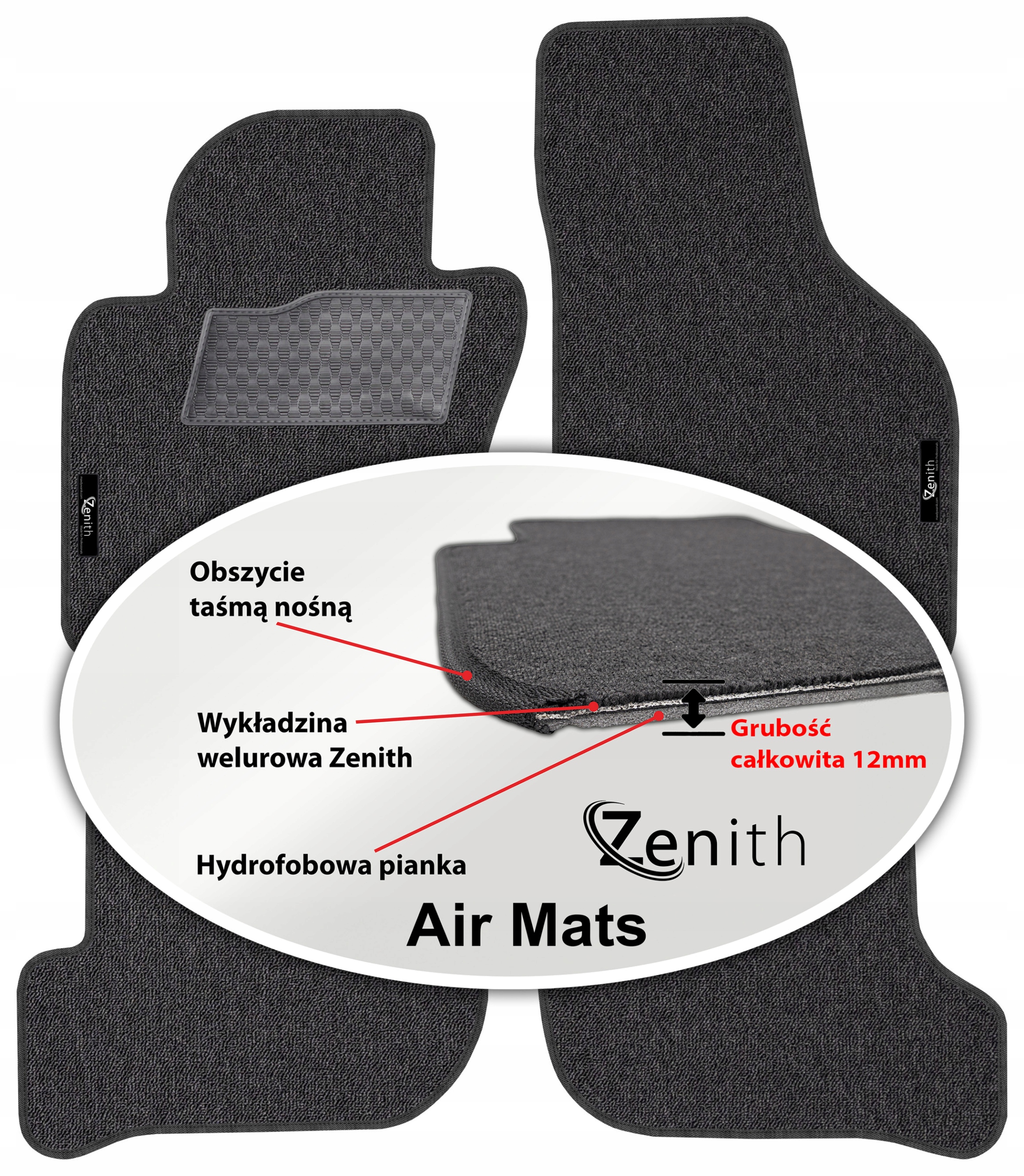 Vw Scirocco III 2008-2017 Velúrové koberčeky do auta Zenith Air Mats
