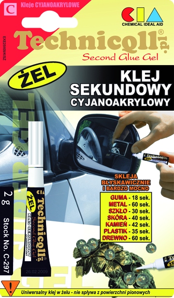 KLEJ SEKUNDOWY ŻEL C-297 TECHNICQLL