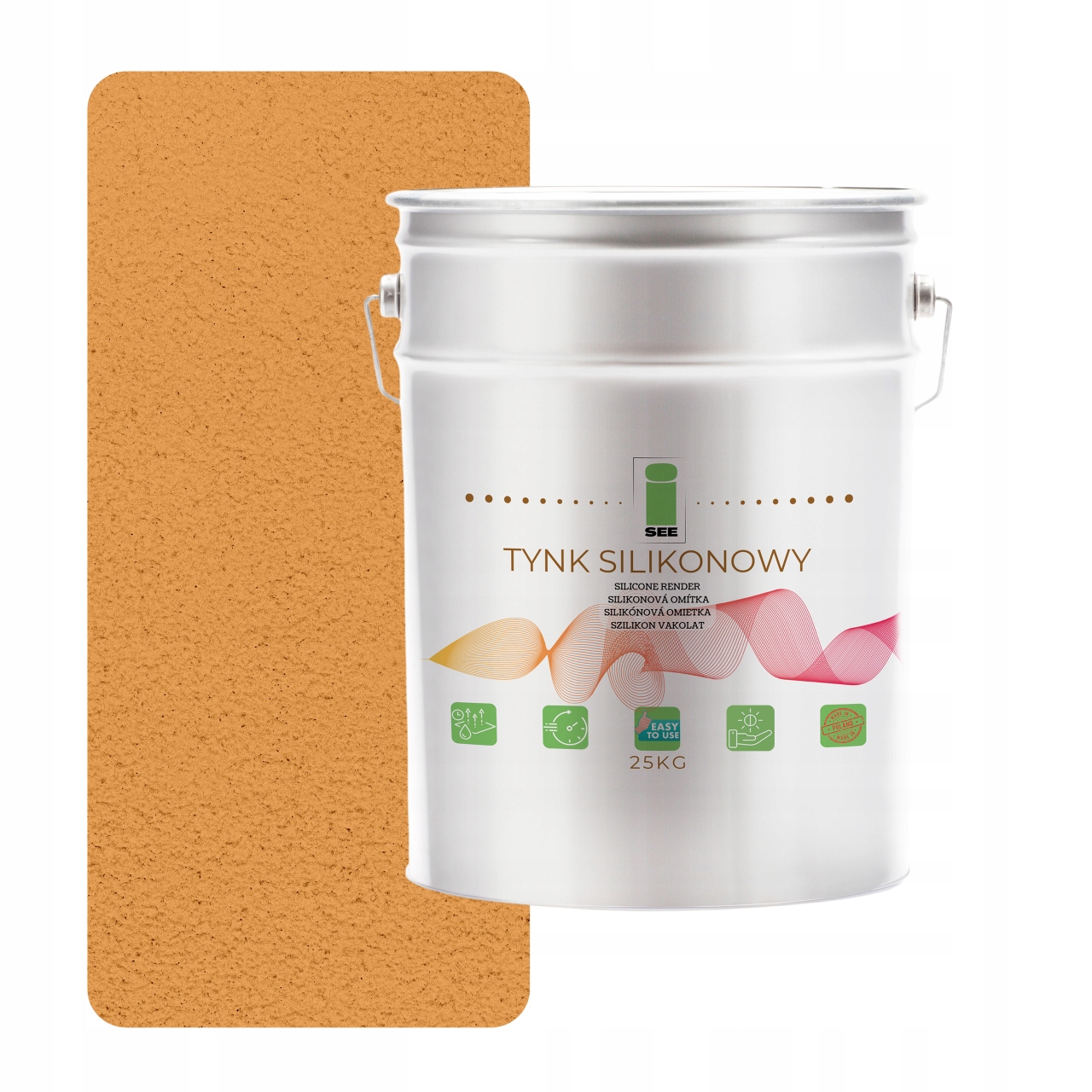 Vonkajšia Silikónová Fasádna Omietka Žltá Šafránová 1.0 MM Prémiová 25 Kg