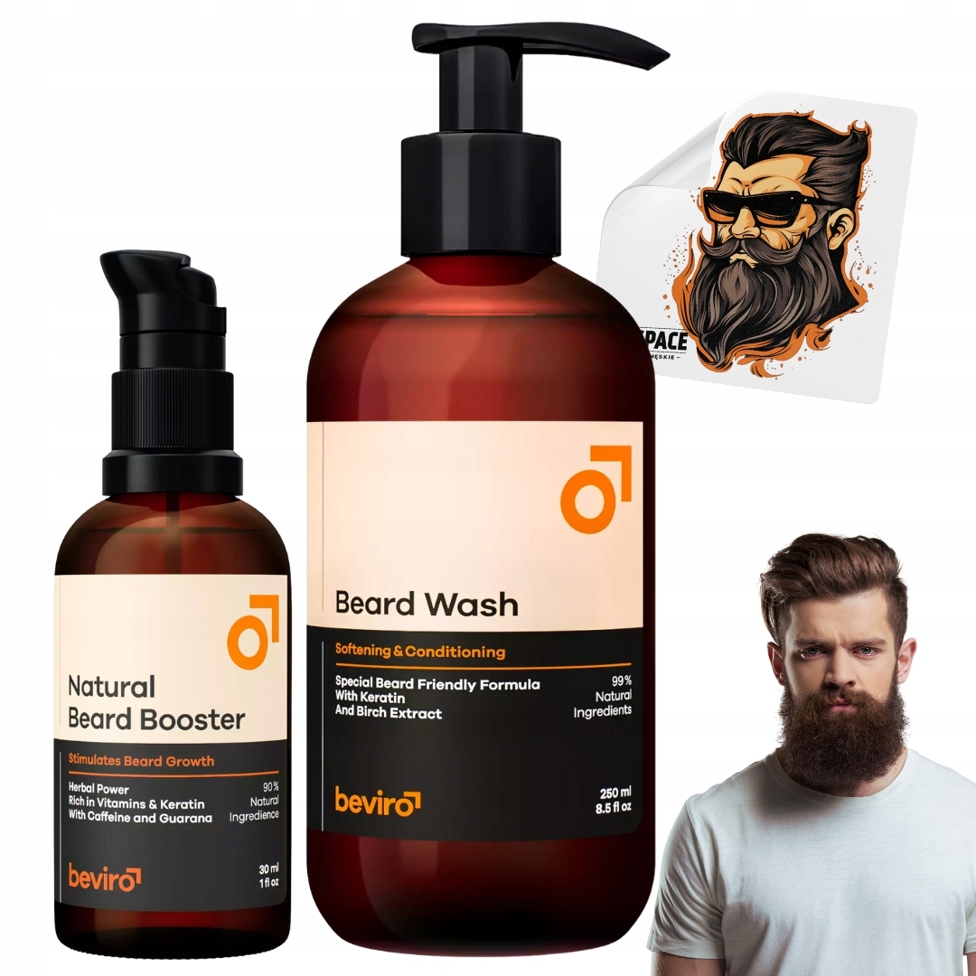 Beviro sada pro růst vousů – Natural Beard Booster a Šampon na vousy