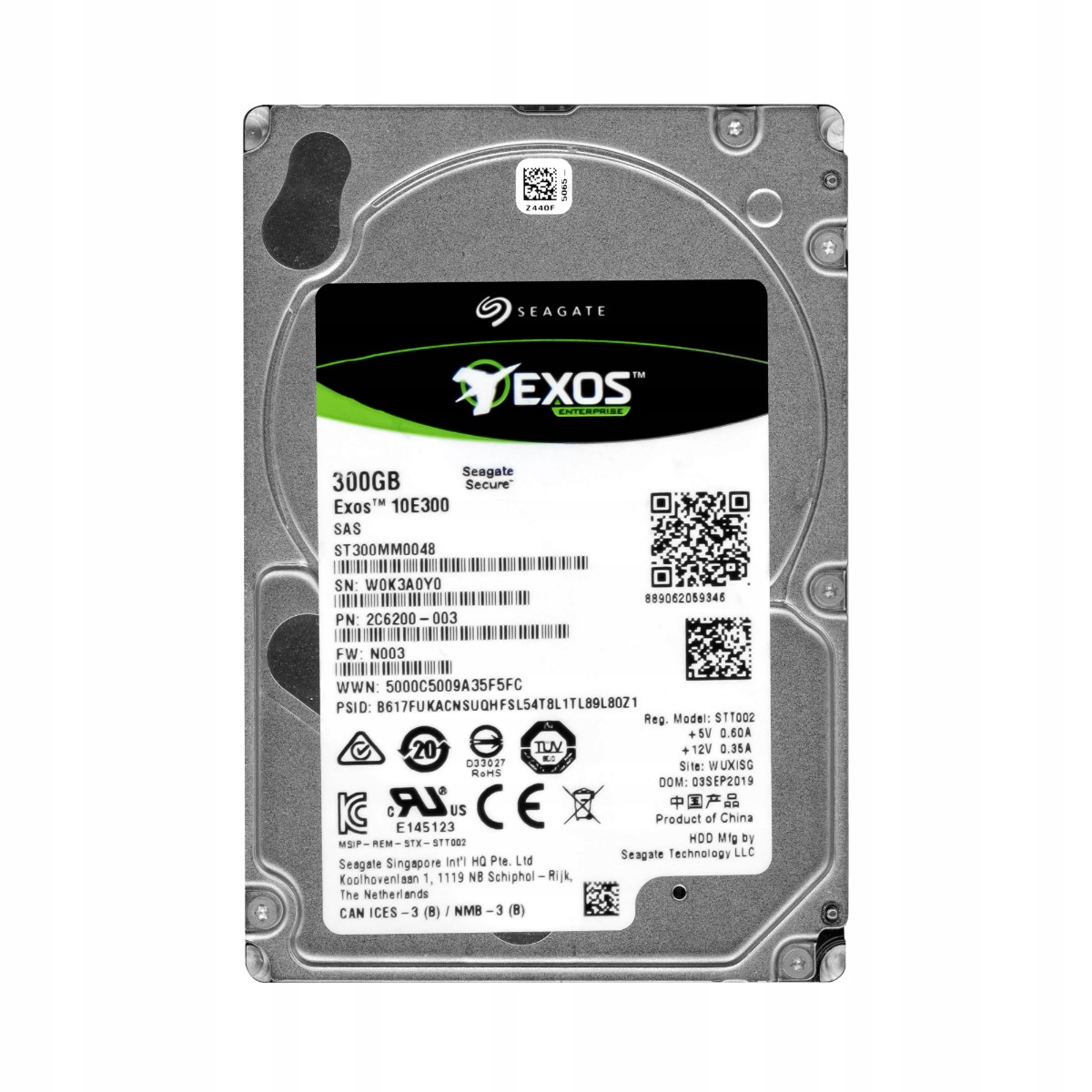 Seagate Exos 10E300 300GB 10K 128MB SAS-3 2.5'' ST300MM0048