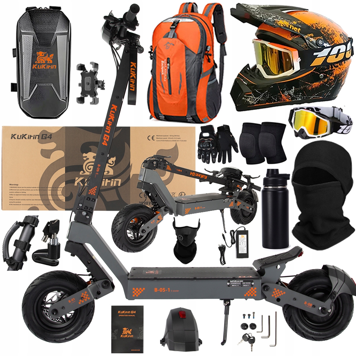 KuKirin G4 Skládací elektrická vozidla 2000W 70KM/H 60V 20Ah 75km Dárek