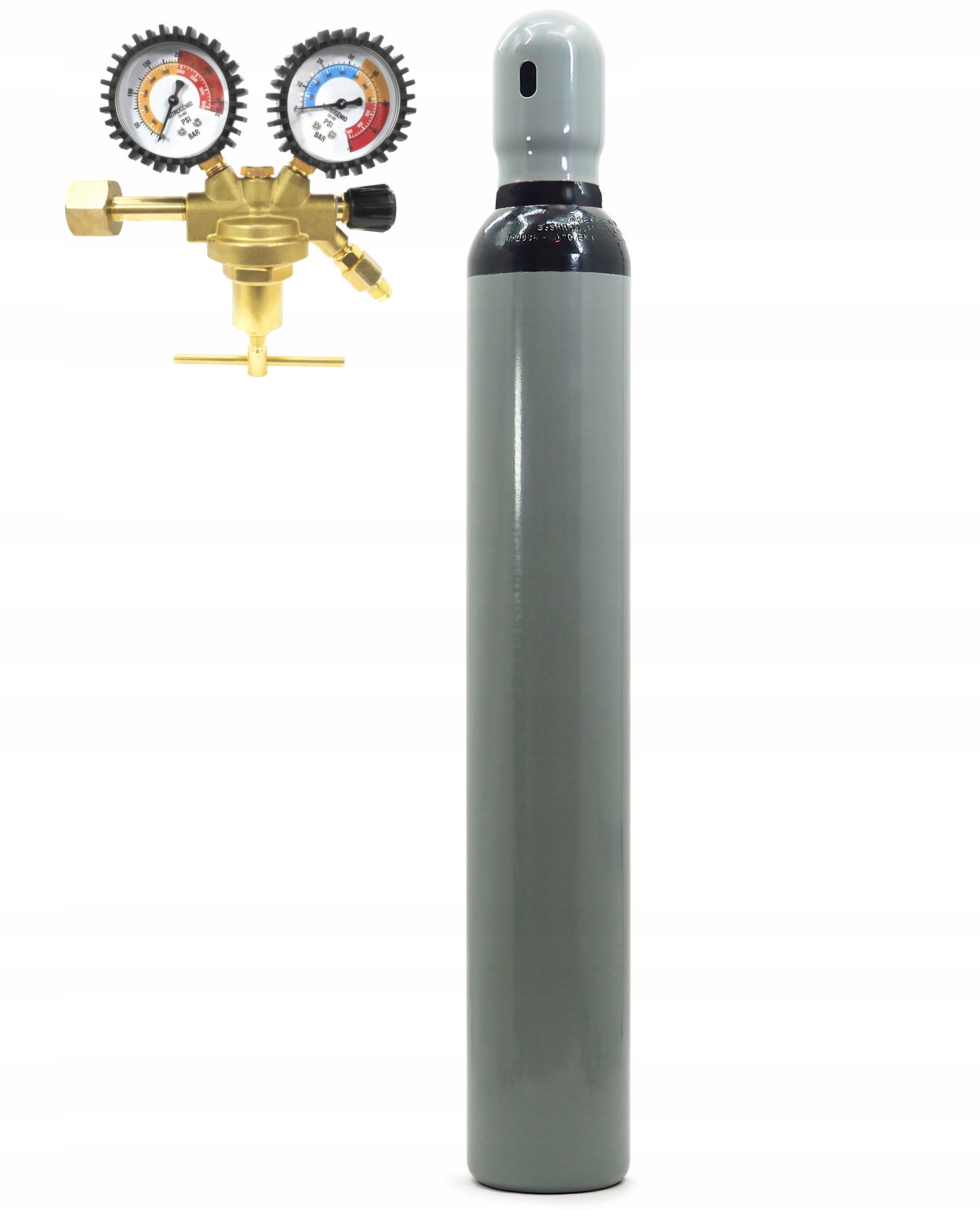 Set Láhev Dusík Plná 10 l Klima Reduktor Dusík 40 Bar BestSchweissen.de