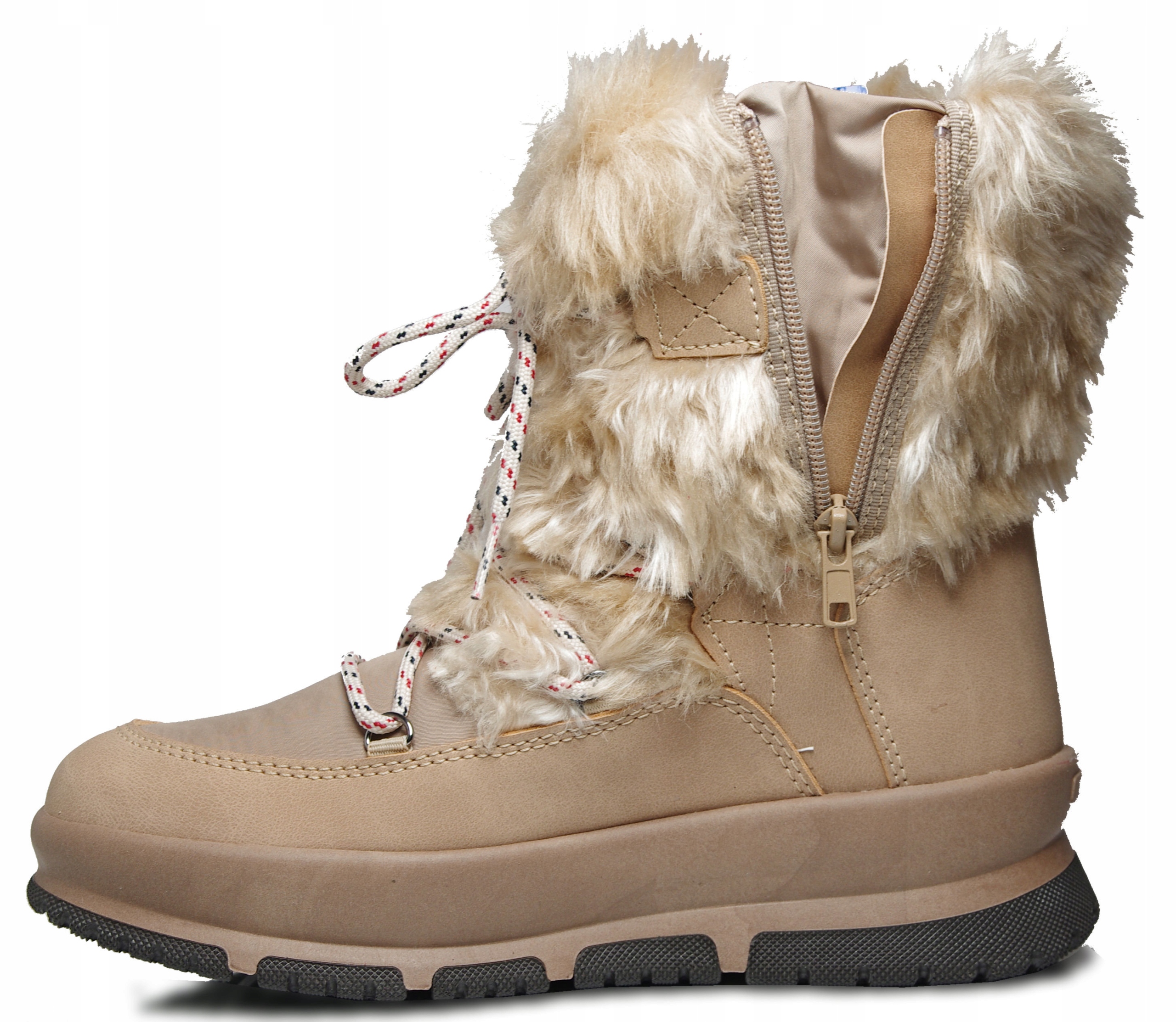 

Ciepłe beżowe śniegowce z futerkiem Venezia 9