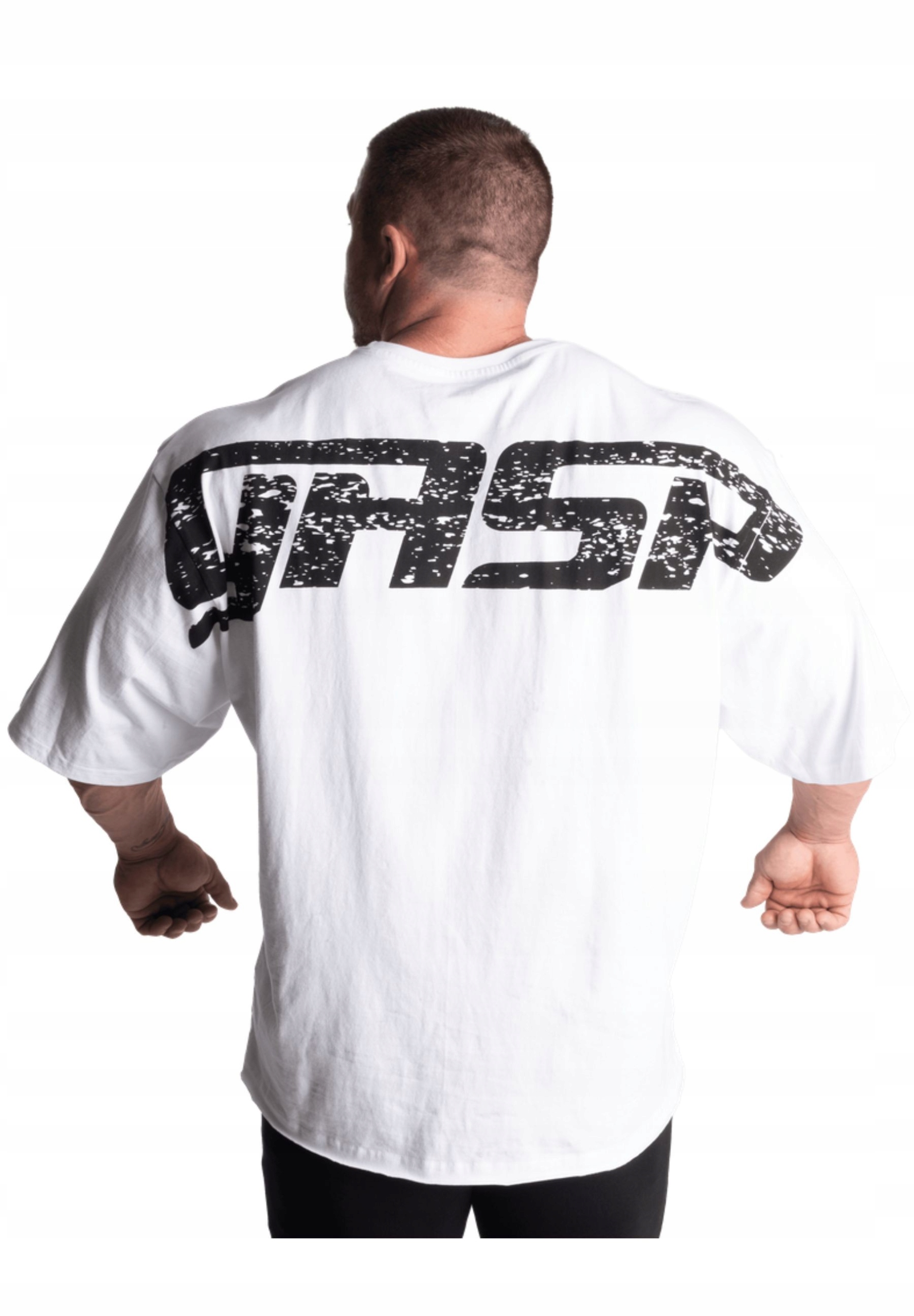 Luźna koszulka na siłownię Iron Tee XL Biały