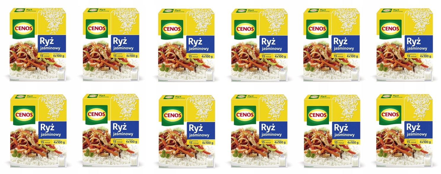 Levně 12 x 400 g Cenos jasmínová rýže v sáčcích Karton