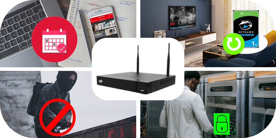 ZESTAW BEZPRZEWODOWY DO MONITORINGU 4 KAMERY WIFI ZEWNĘTRZNE 5Mpx DVS IPS Szerokość produktu 260 cm