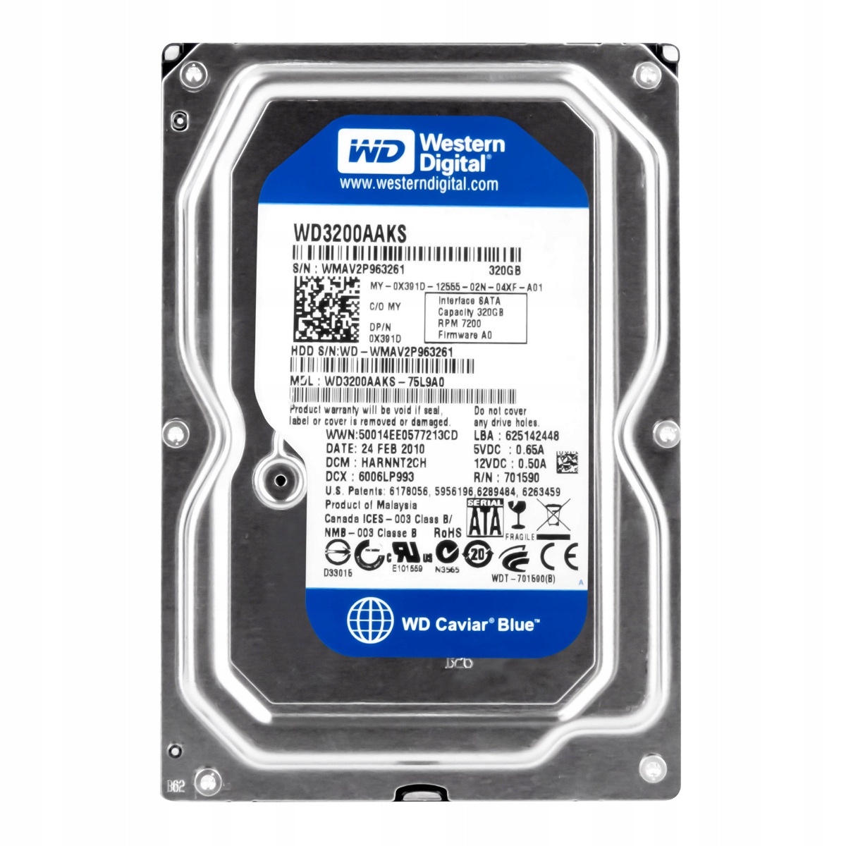 Dell 0X391D 320GB 7.2K 16MB Sata II 3.5'' WD3200AAKS