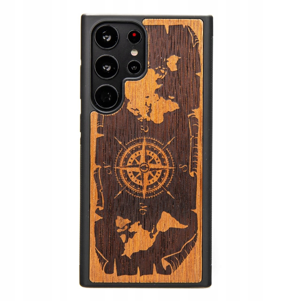 Pouzdro Bewood pro Samsung Galaxy S23 Ultra Růže Větrů Merbau