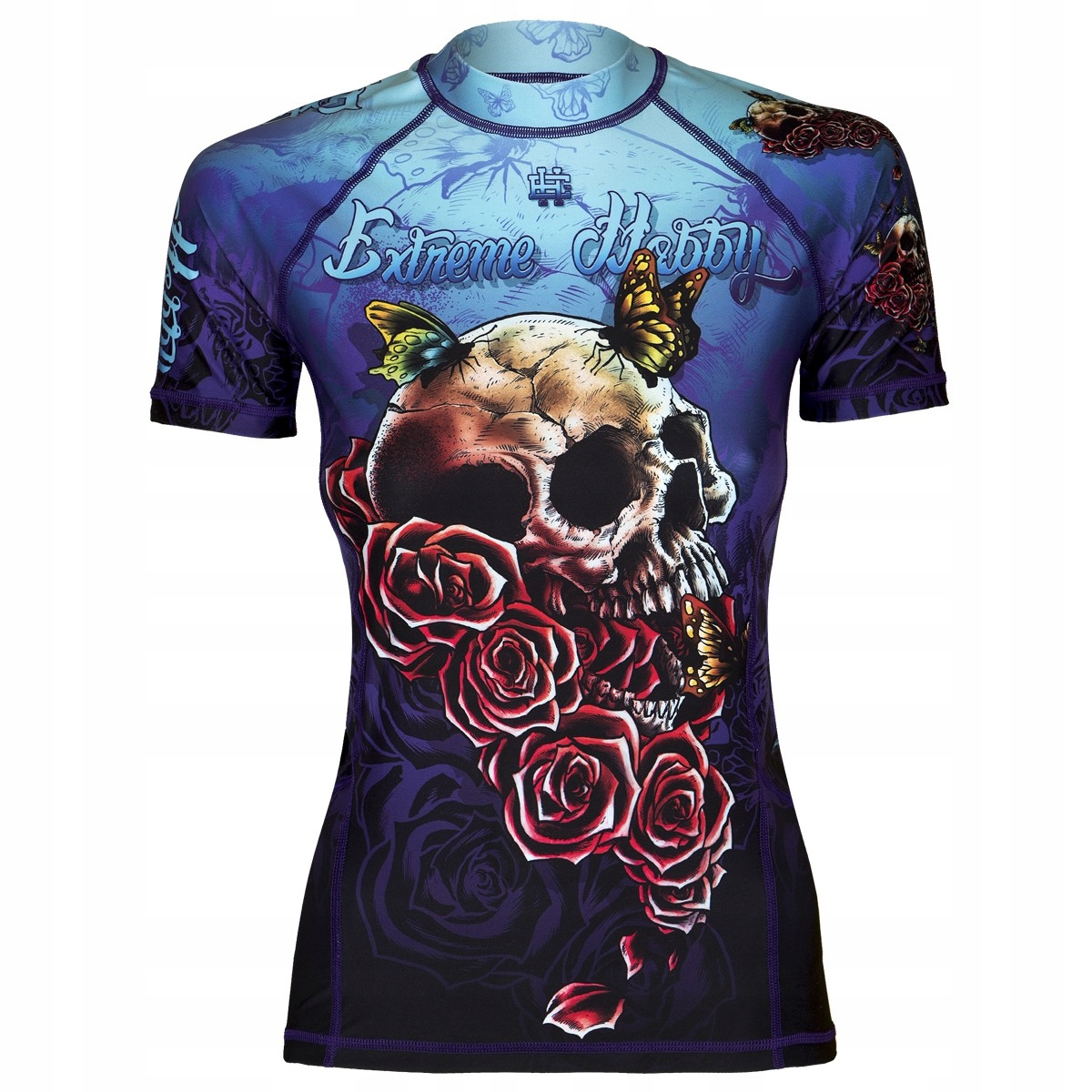 Rashguard damski na siłownię fitness Skull II L