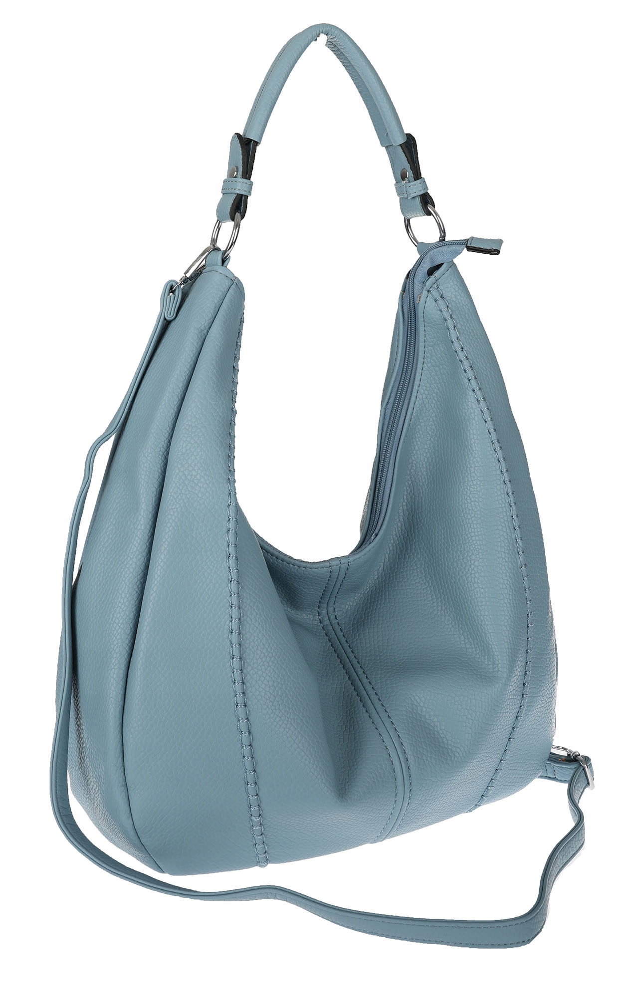 Torebka damska shopper worek listonoszka pojemna na ramię LH6008 Niebieska