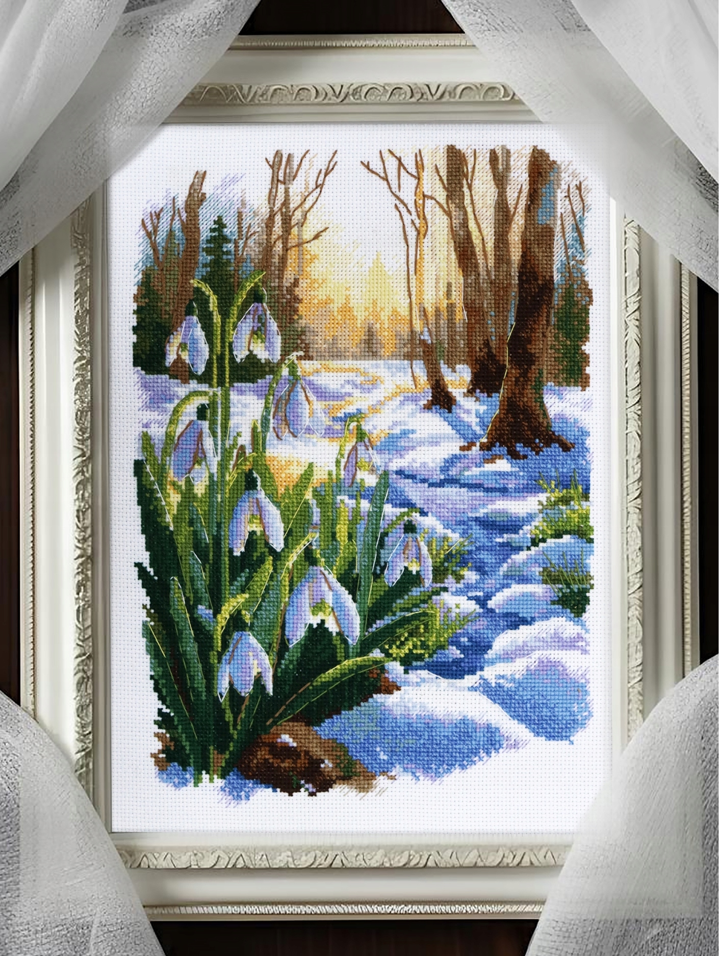 Sada pro křížkovou výšivku Riolis „Přichází jaro“ 21x30 cm 2336