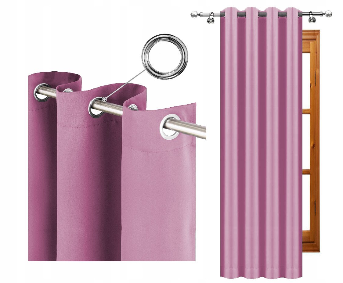 MATOWE ZASŁONY GOTOWE NA PRZELOTKI 140x250 J. RÓŻ