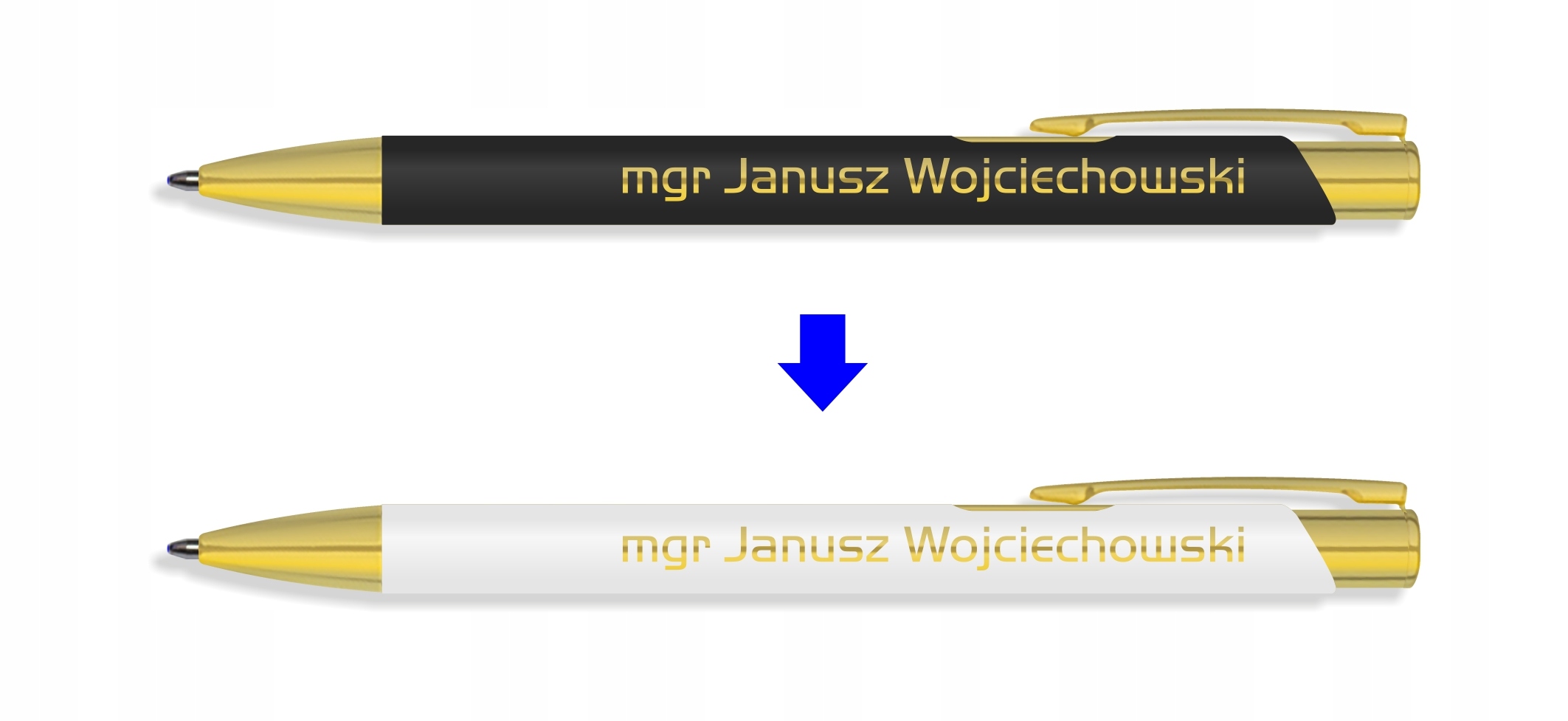 Długopis GOLDI soft touch w etui Twój ZŁOTY chromowany grawer GZD21 Marka inna