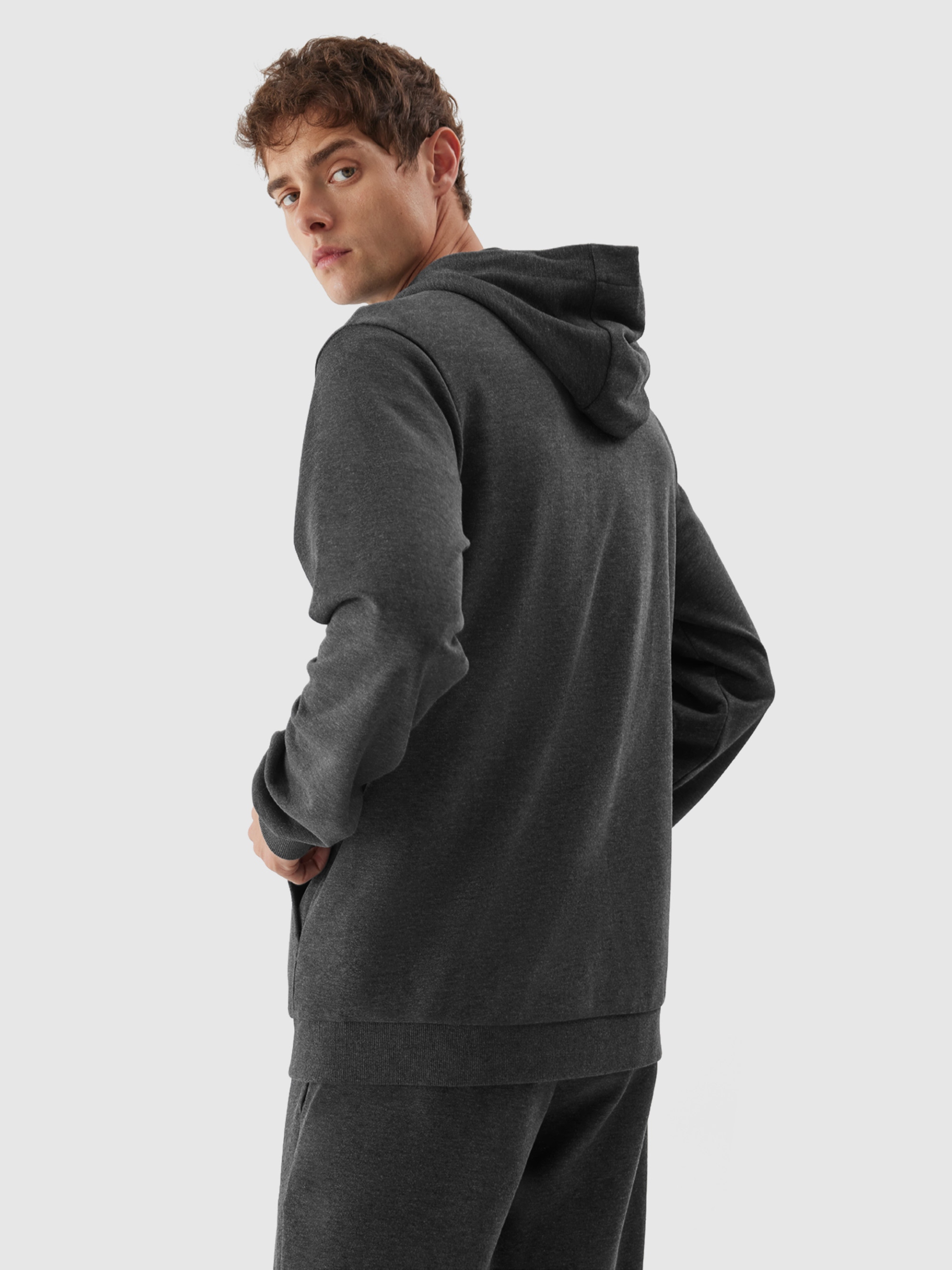 4F MĘSKA BLUZA DRESOWA Z KAPTUREM ROZPINANA Rozmiar XL