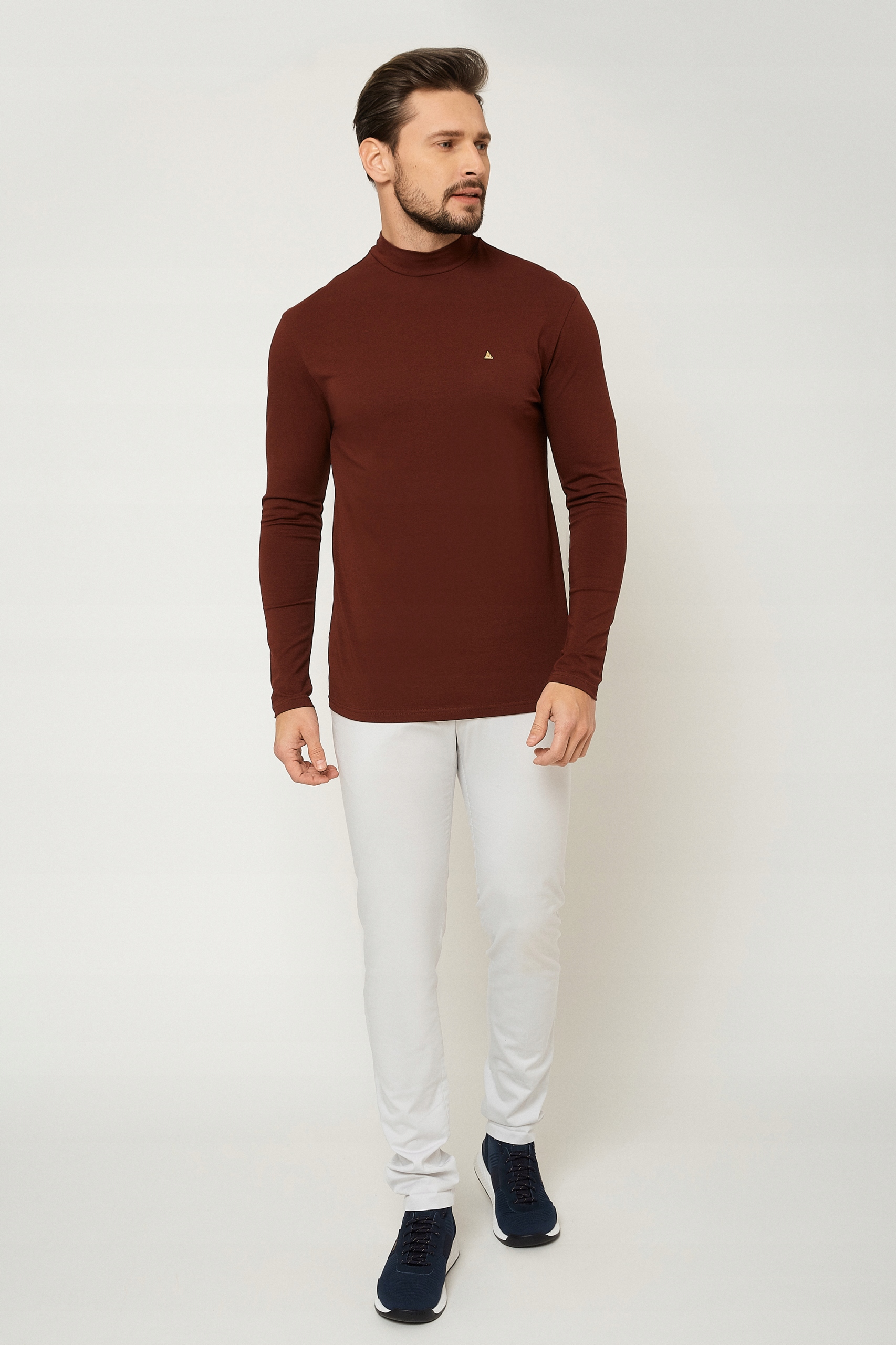 PREMIUM PÓŁGOLF MĘSKI POD MARYNARKĘ DŁUGI RĘKAW XL Dekolt okrągły