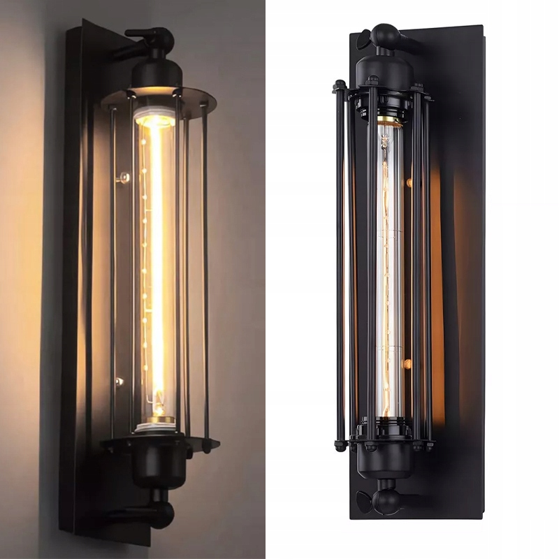 Nástěnné svítidlo Retro Loft černé E27 vintage industriální nástěnné svítidlo