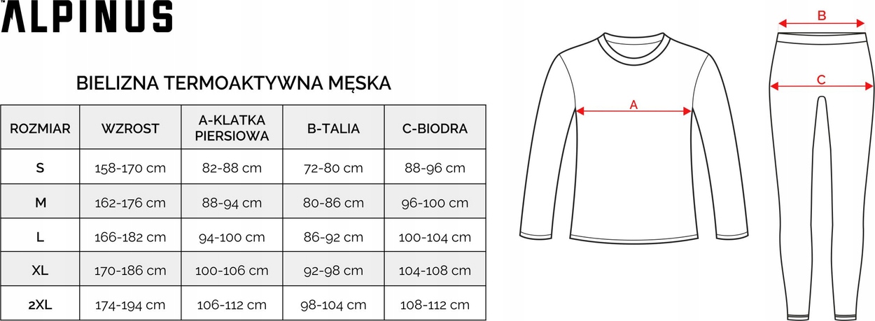 BIELIZNA TERMOAKTYWNA MĘSKA ALPINUS ACTIVE BASE LAYER SET SZARA G r 2XL Kod producenta GT43880