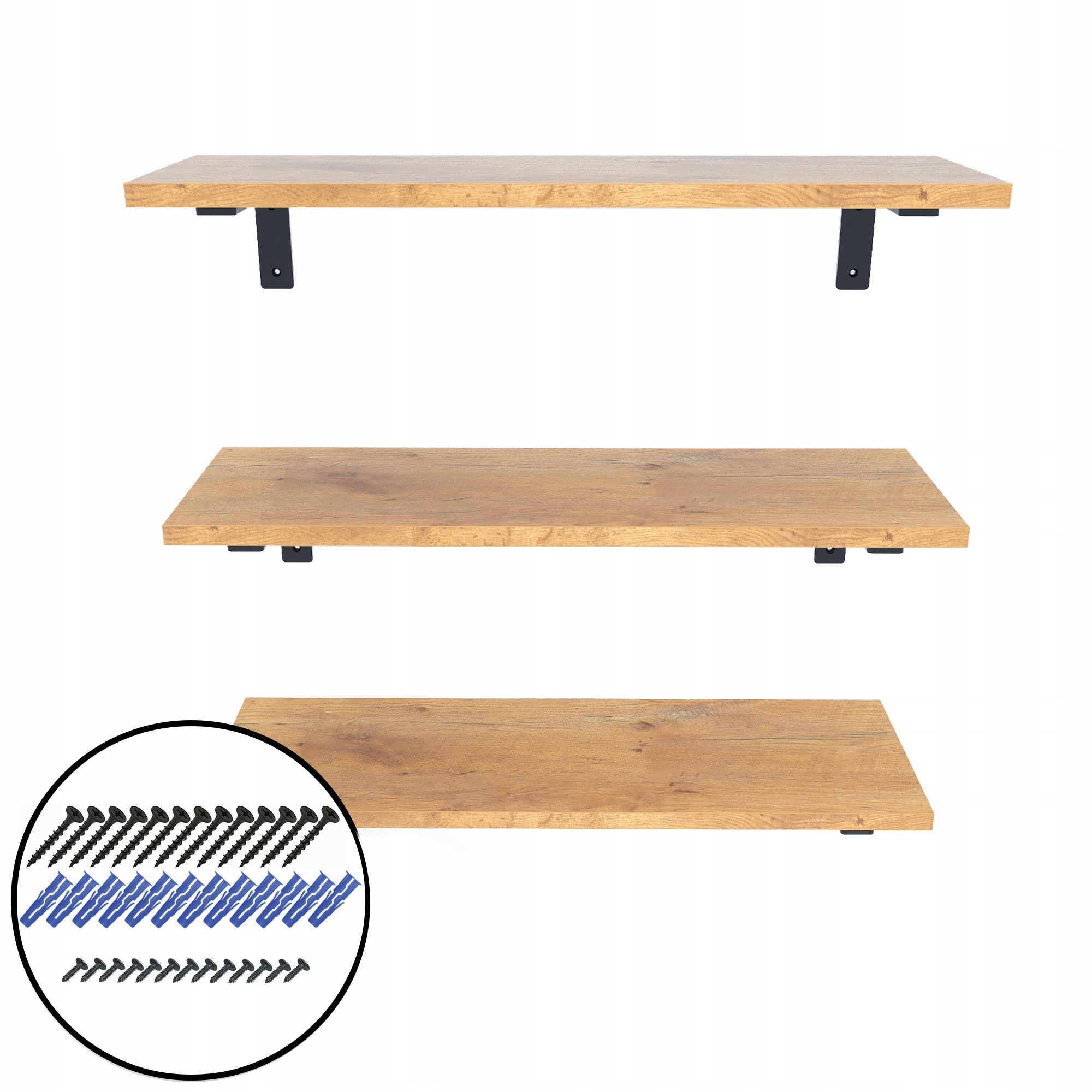 

Półki wiszące ścienne na książki 65CM x3 Lancelot