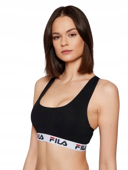 Fila Czarny Biustonosz Sportowy Top Damski Na Ramiączkach M J2C
