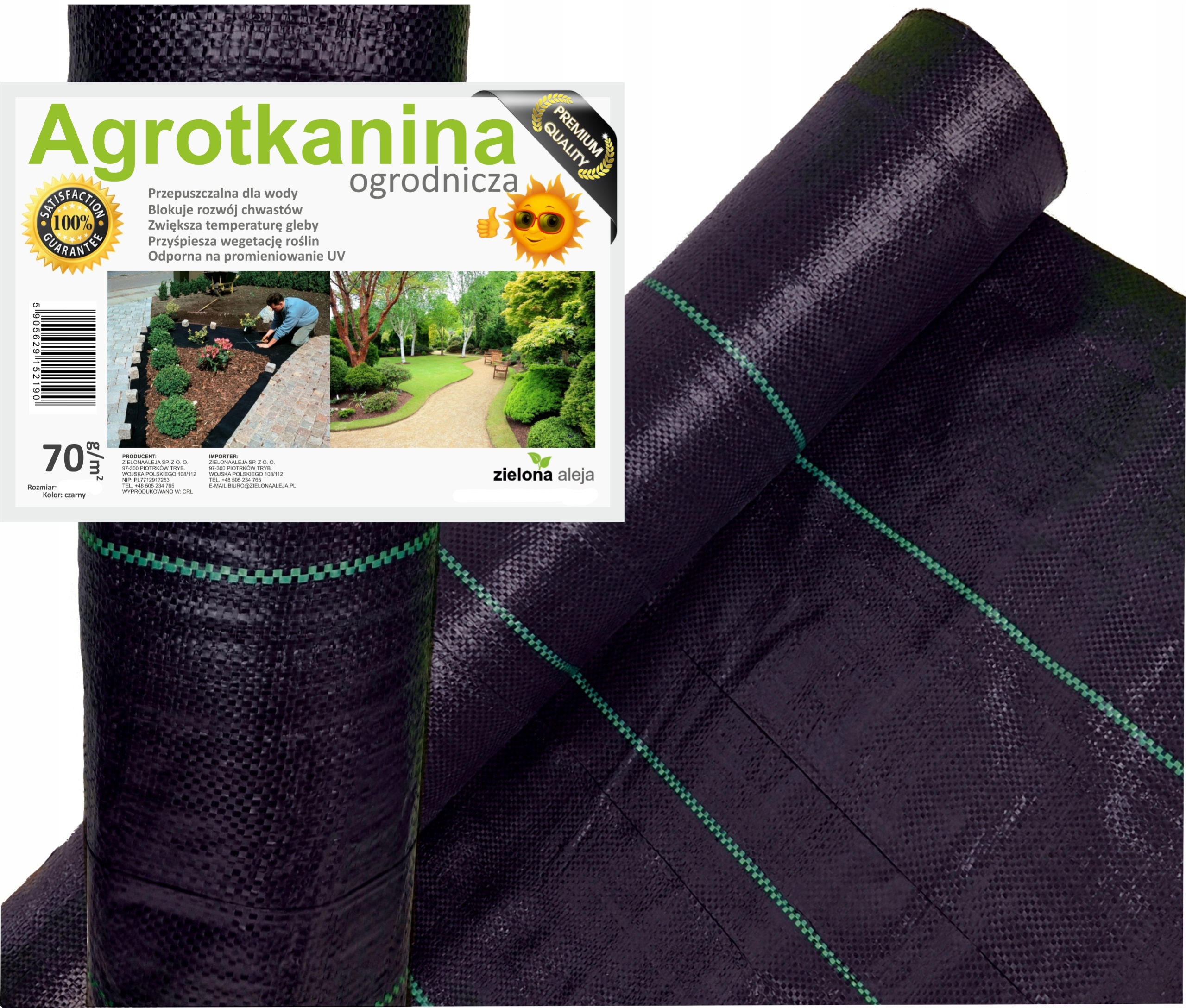 Agrotkanina 120G 1,1m X 50m Mata Na Chwasty Agrowłóknina