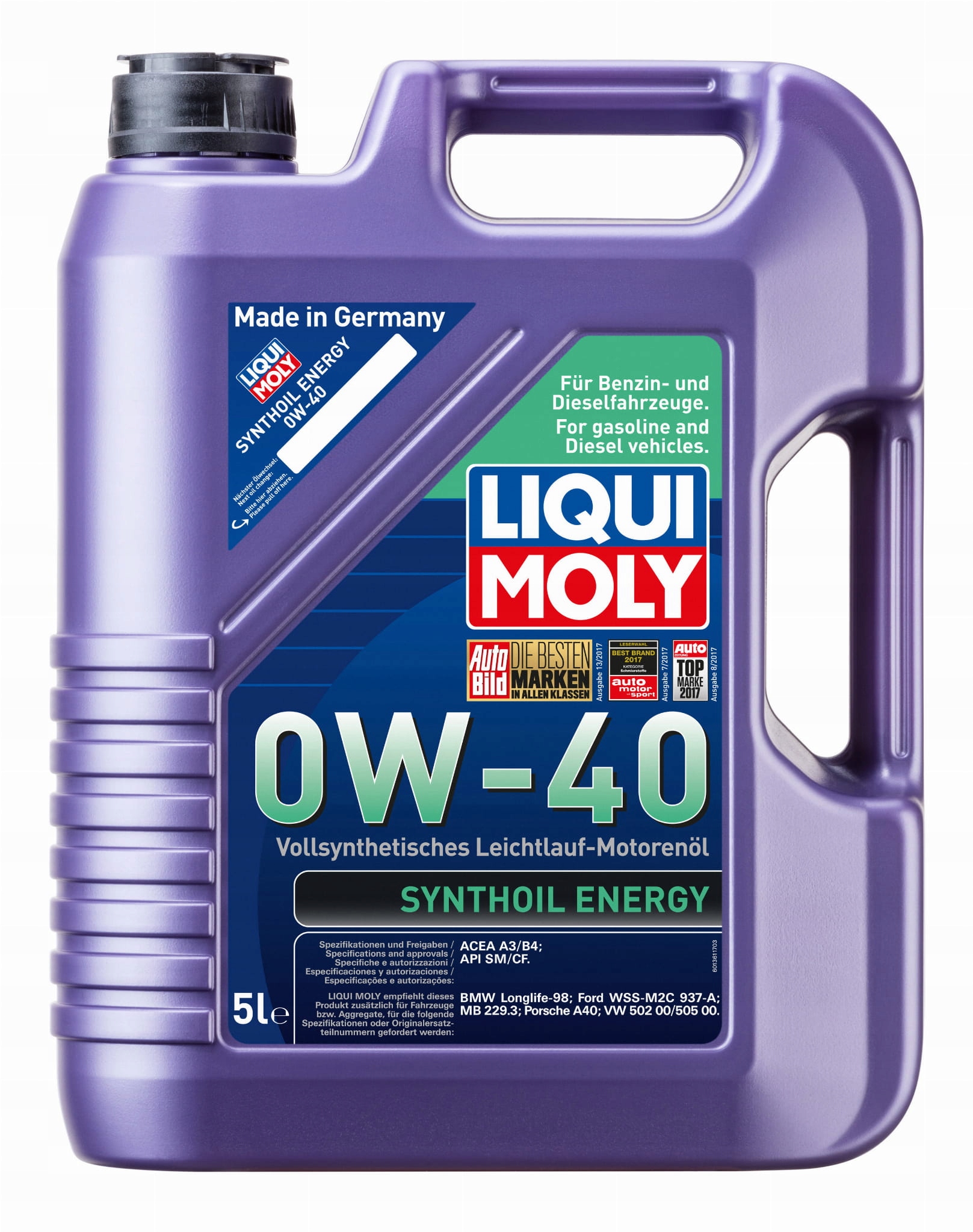 

Olej silnikowy Synthoil Energy 0W-40 5L