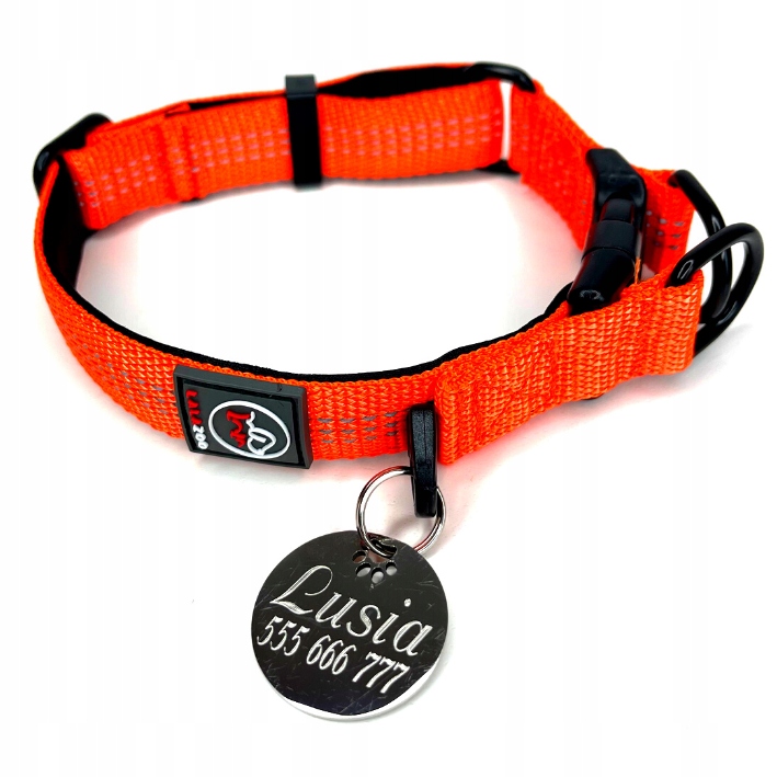 

Obroża dla psa z Imieniem Rico 40-50CM_L neon oran